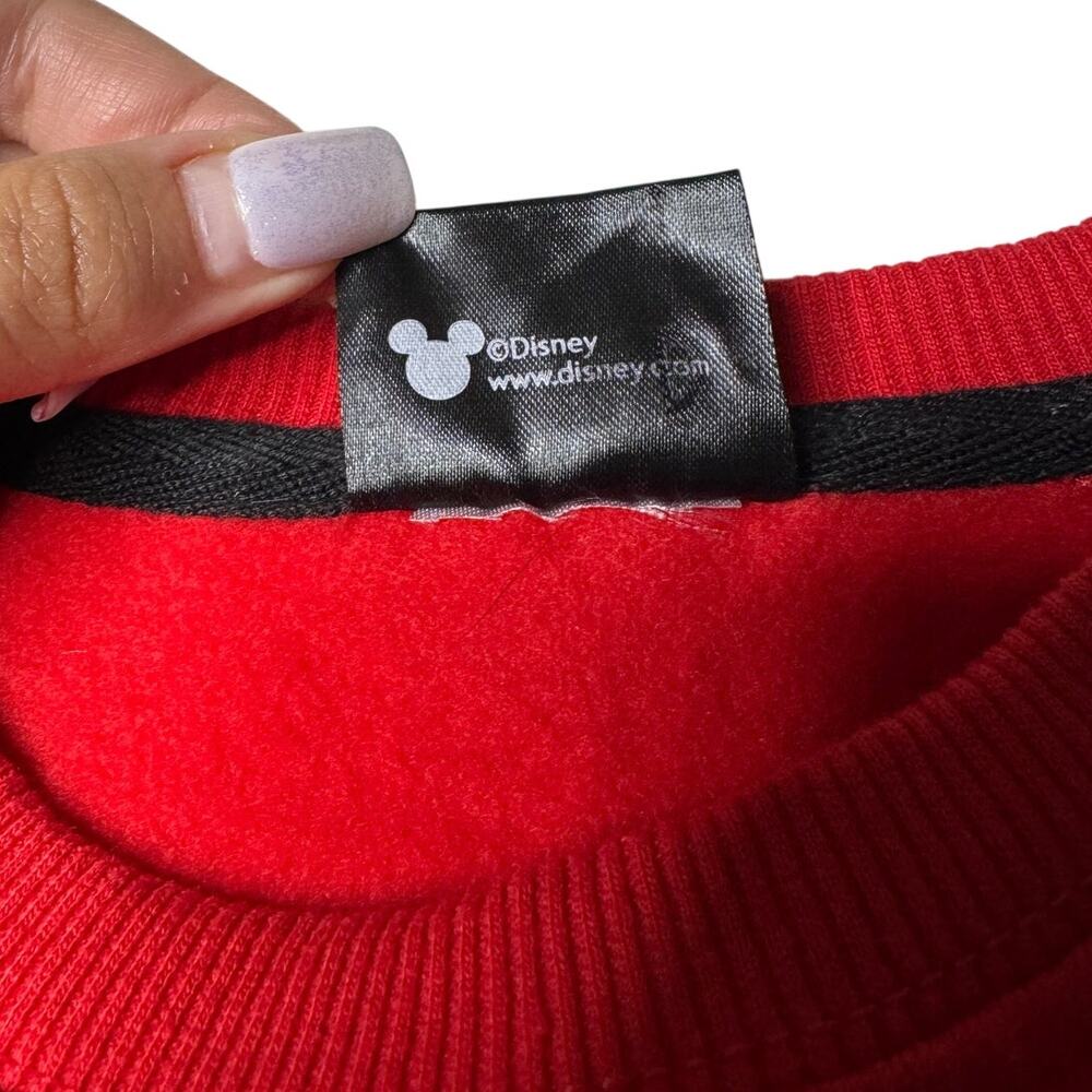 Disney Mickey Mouse Red Sketch Graphic Crewneck Sweatshirt Medium - Picture 8 of 9